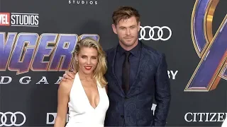 Chris Hemsworth and Elsa Pataky "Avengers: Endgame" World Premiere Purple Carpet