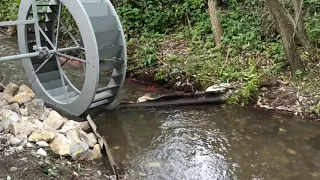 Water turbine - freewheeling test - "free energy"