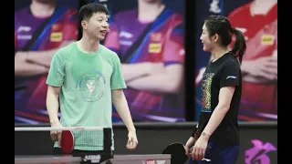 Ma Long, Chen Meng practice together