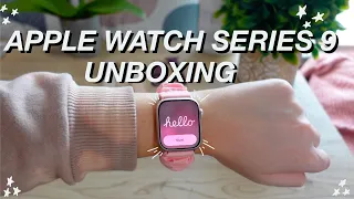 🩷 Apple Watch Series 9 Pink 45mm | Unboxing & Pink Aesthetic Accessories - Barbie Pink Aesthetic 🩷