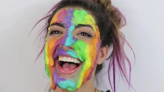 Rclbeauty101! DIY Rainbow Slime Peel Off Face Mask
