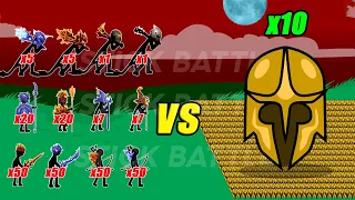 All LAVA and ICE skin CHAMPION try to DESTROY the GOLDEN SPEARTON? | STICK WAR LEGACY | STICK BATTLE
