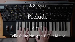 Prelude in E Flat from Cello Suite No. 4 by J. S. Bach, on the Moog