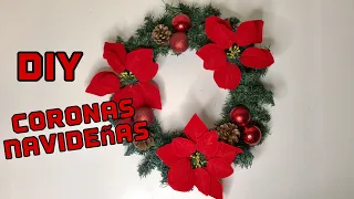 COMO HACER CORONAS NAVIDEÑAS 🎄 2 IDEAS PARA DECORAR TU CASA EN NAVIDAD CON POCO DINERO