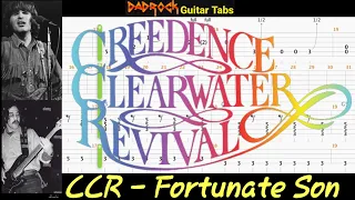 Fortunate Son - Creedence Clearwater Revival - Guitar + Bass TABS Lesson