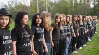 Michael Jackson Flashmob in  faces. Saint-Petersburg 16.05.10