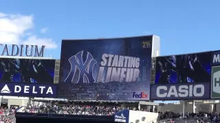 New York Yankees 2015 Starting Lineups (vs. Boston Red Sox)