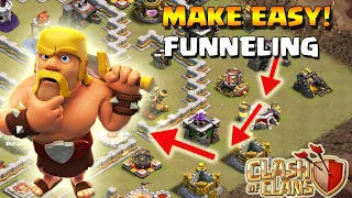 How To Funnel Troops In Hardcore Bases | Attack Strategy Basics Guide  Clash of Clans