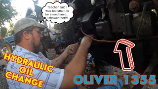 OLIVER 1355 Heritage Tractor HYDRAULIC oil change