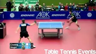 Chuang Chih Yuan Vs Bastian Steger: Match 4 [German League 2012/2013]