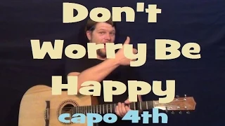 Don't Worry Be Happy (Bobby McFerrin) Easy Guitar Lesson How to Play Tutorial Capo 4th Fret