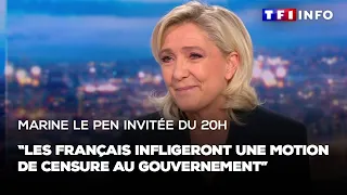 "Les Français infligeront une motion de censure au gouvernement", selon Marine Le Pen