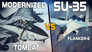 Retired Too Early ? Modernized F-14 Tomcat Vs Su-35 Flanker-E | Digital Combat Simulator | DCS |