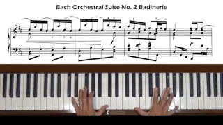 Bach Badinerie from Orchestral Suite No. 2 in B minor, BWV 1067 Piano Tutorial