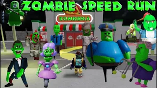 Zombie SPEED Run New RECORDS! Scary Obby, Gran, Papa, Siren Cop, Miss Ani-Tron, Clown, Mr Funny