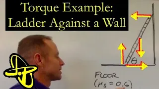 Torque Example: Ladder Against Wall Problem