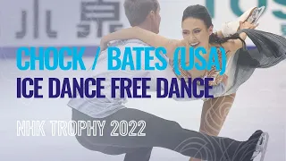 CHOCK / BATES (USA) | Ice Dance Free Dance | Sapporo 2022 | #GPFigure