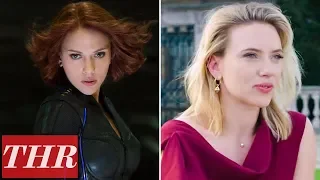 Scarlett Johansson on Black Widow & Bruce Banner's Love Story, Working with Adam Driver & More | THR