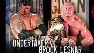 Wwe undertaker vs Brock Lesnar match 2002