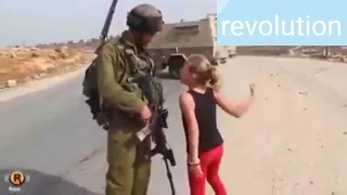 THE UKRAINE child angry on Russian solider go to your country you bastard