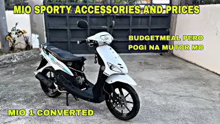 POGING MIO SPORTY | MIO 1 CONVERTED | MIO  SPORTY UPGRADE ACCESSORIES AND PRICES | ZEE MOTO