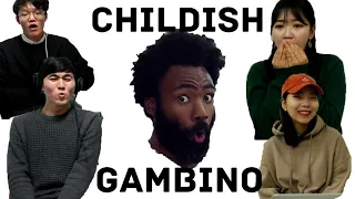 Koreans react to Childish Gambino(Sober, Sweatpants, This is America)