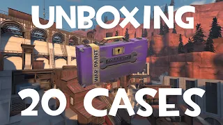 [TF2] Unboxing 20 summer 2023 warpaint cases! Unusualifier unboxed!