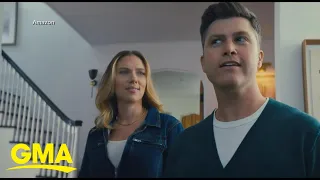 Scarlett Johansson and Colin Jost give 'GMA' 1st look at Super Bowl ad l GMA