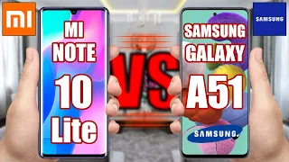 Mi Note 10 Lite vs Samsung Galaxy A51