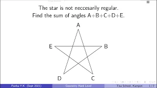 Find the sum all angles of the star