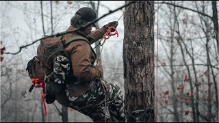 How To Rappel While Saddle Hunting | Tree Spurs | Thlete Outdoors