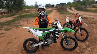 Kawasaki kx65 vs KTM 85sx - мотоциклы сравнивает ученик детской мотошколы