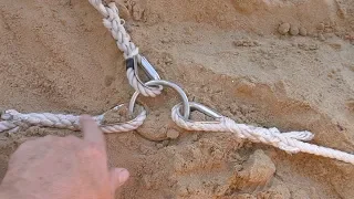 Making a running line for anchoring a boat