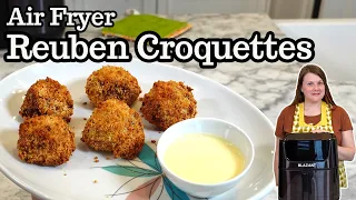 Crispy and Delicious - AIR FRYER Reuben Croquettes! Cooking the Books