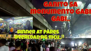 Monumento caloocan at night | Grabe sa daming tao |. May pares overload pala dito