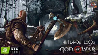 God of War | 4k | 1440p | 1080p Test | HP Omen 15 | RTX 3060 + 5800H
