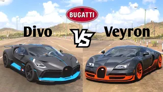 BUGATTI DIVO Vs BUGATTI VEYRON SUPERSPORT DRAG RACE - FORZA HORIZON 5