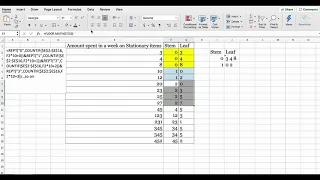 Stem and Leaf Plots in Excel | Dr. Choden