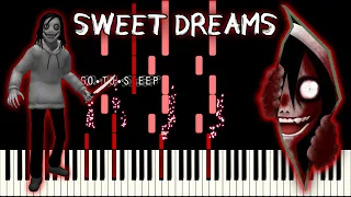 Jeff The Killer Theme (Sweet Dreams) Piano Tutorial (Synthesia Cover)