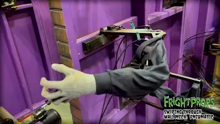 Zombie Arm Swiping Through Wall Pneumatic Mechanism