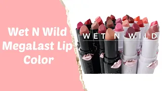 Wet N Wild MegaLast Lip Color Review & Try on