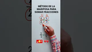 Truco de MATEMÁTICAS - Truco MATEMÁTICO de la MARIPOSA para SUMAR FRACCIONES