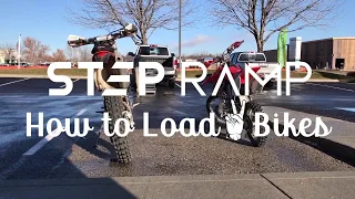 How To Load Two Dirt Bikes Into Truck With Step Ramp