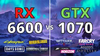 RX 6600 VS GTX 1070 BENCHMARK IN 12 GAMES