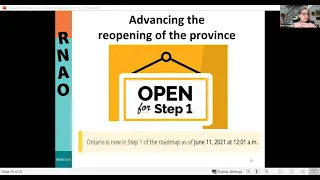 RNAO COVID-19 Webinar Series: Update on COVID-19 (June 14, 2021)