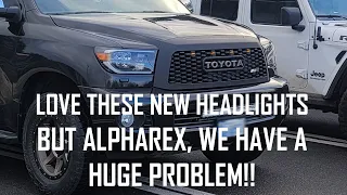 Alpharex Full LED Headlights on a 2012 Toyota Sequoia Platinum - Install and fix