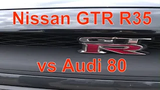 Nissan GTR R35 vs Audi 80 short