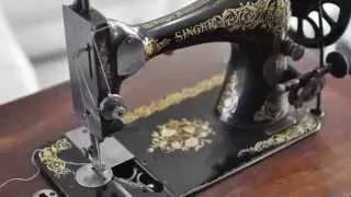 Singer Sewing machine 1894 demonstration