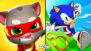 Talking Tom Hero Dash VS SONIC DASH