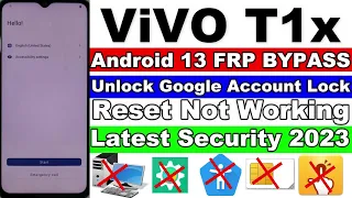 ViVO T1x FRP Bypass Android 13 - New Trick Latest Security 2023 - Without Pc - TalBack Not Working